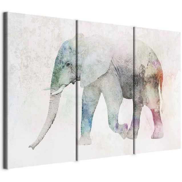 CONFIGURABLE PÄÄTUOTE - Taulu - Painted Elephant (3 Parts) 63638
