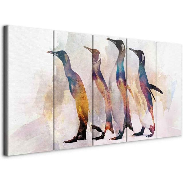 CONFIGURABLE PÄÄTUOTE - Taulu - Penguin Wandering (5 Parts) Narrow 86784