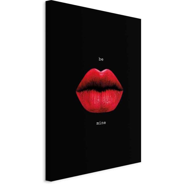 CONFIGURABLE PÄÄTUOTE - Taulu - Red Lips (1-part) - Black Background with English Text 76792