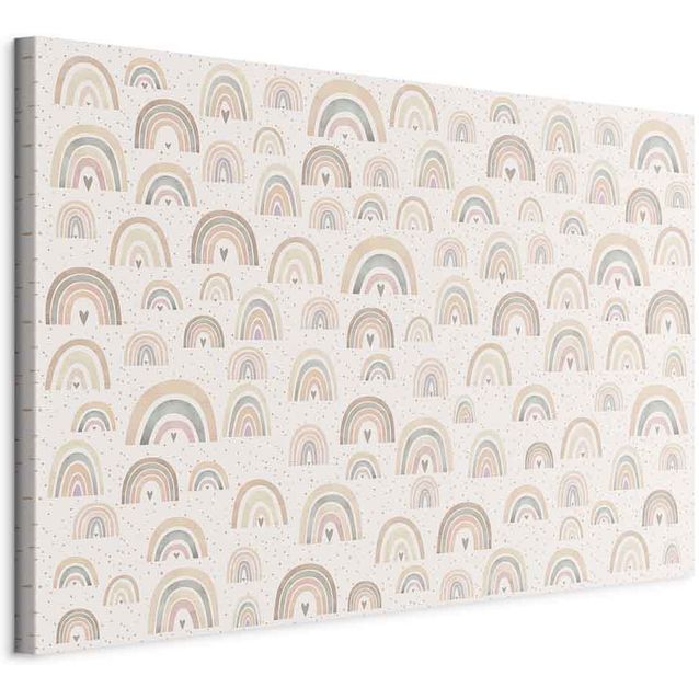 CONFIGURABLE PÄÄTUOTE - Taulu - Spring - Pastel Rainbows with Hearts on a Rainy Day 38161