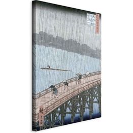 Taulu Artgeist Sudden Shower over Shin-Ohashi Bridge and Atake (Ohashi Atake no Yudachi) from the series 'Meisho Edo Hyakkei' (One Hundred Famous Views of Edo) (Utagawa Hiroshige), eri vaihtoehtoja