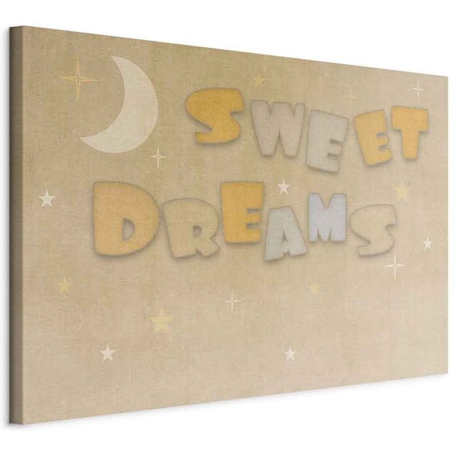 CONFIGURABLE PÄÄTUOTE - Taulu - Sweet Dreams - Pastel Inscription Surrounded by the Moon and Stars 39632