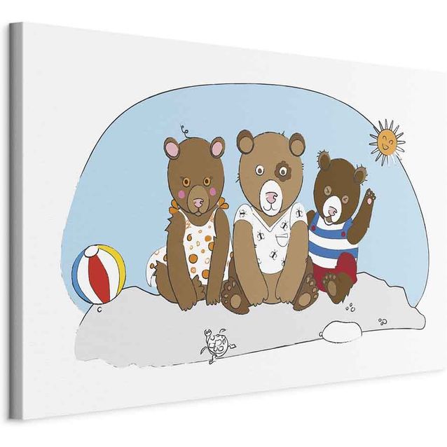 CONFIGURABLE PÄÄTUOTE - Taulu - Teddy Bears on the Beach (1 Part) Wide 96400