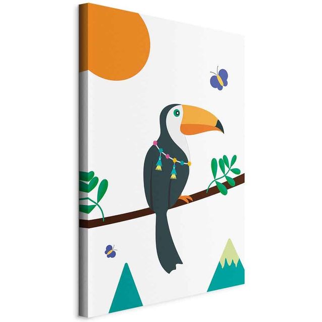 CONFIGURABLE PÄÄTUOTE - Taulu - Toucan And Butterflies (1 Part) Vertical 32934