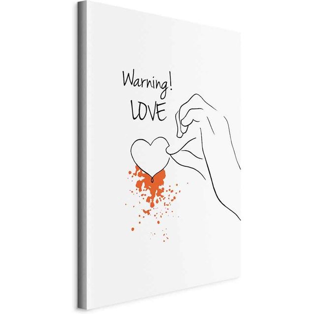 CONFIGURABLE PÄÄTUOTE - Taulu - Warning! Love (1 Part) Vertical 74262