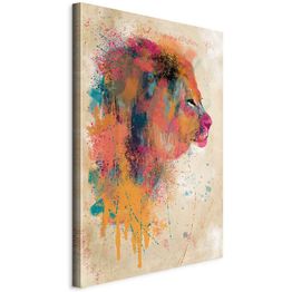 Taulu Artgeist Watercolor Lion (1 Part) Vertical, eri vaihtoehtoja