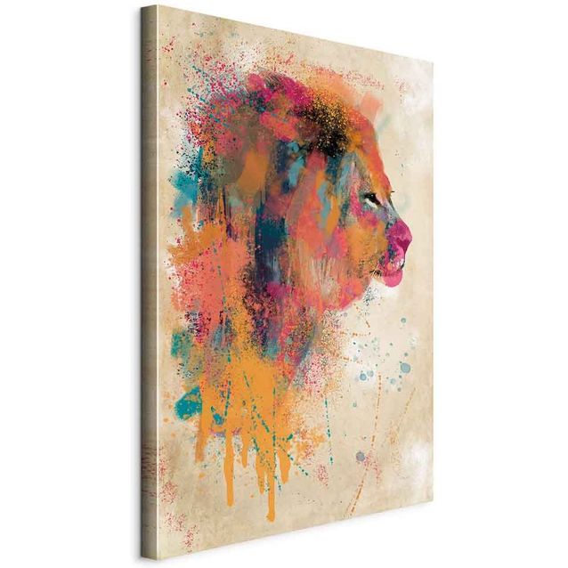 CONFIGURABLE PÄÄTUOTE - Taulu - Watercolor Lion (1 Part) Vertical 57340
