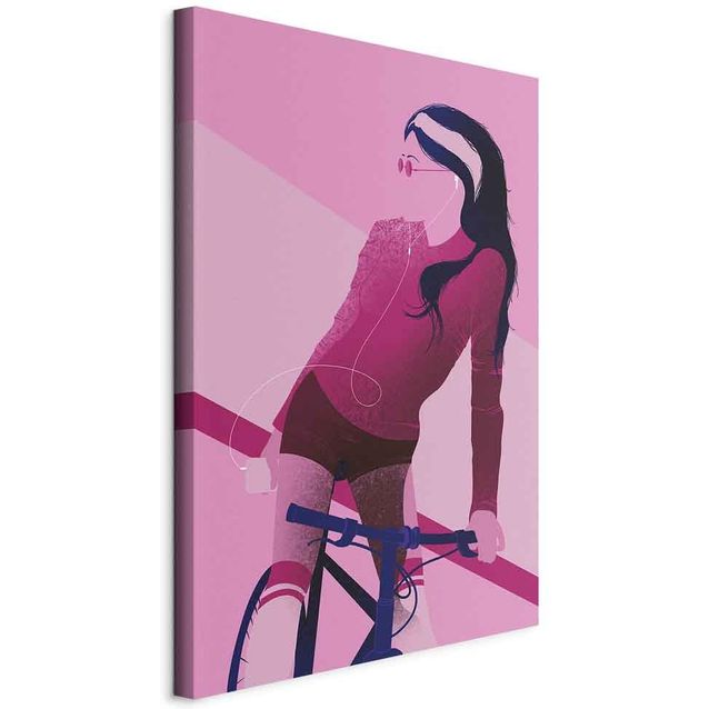 CONFIGURABLE PÄÄTUOTE - Taulu - Woman on Bicycle (1 Part) Vertical 14357
