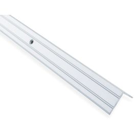 Askelkulmalista Maler uritettu 25x20x2000mm alumiini ruuvi hopea anodisoitu