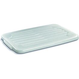 Säilytyslaatikon kansi pinottavaan säilytyslaatikkoon, lukittava, läpinäkyvä