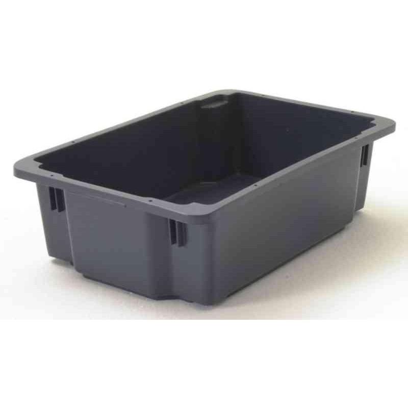 Muovinen muuttolaatikko, 600x400x180mm, muovia, harmaa