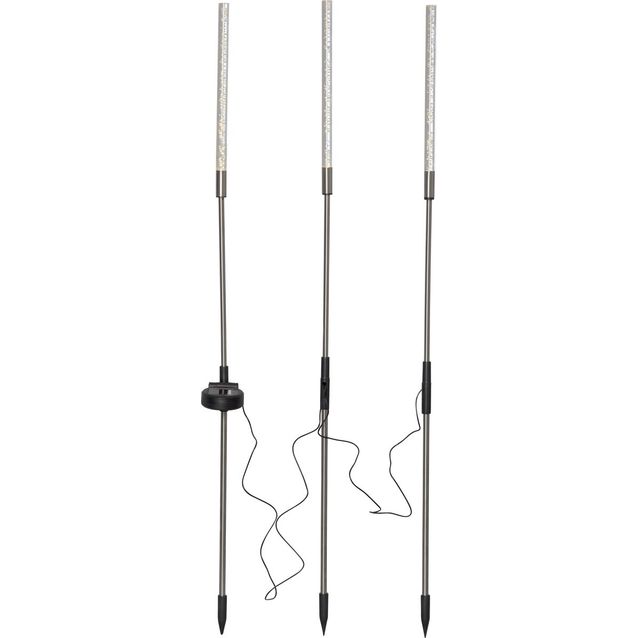 Aurinkokennokoristevalaisin Star Trading Bubbly 83cm 3-osainen kirkas