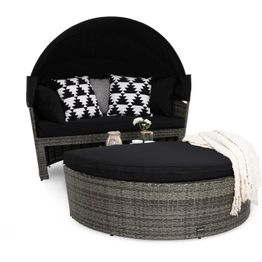 Aurinkosänky Florens tummanharmaa