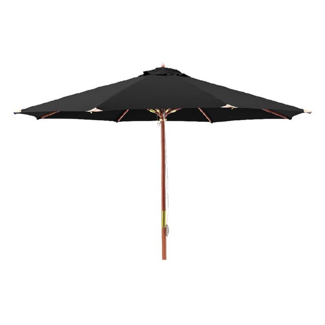 Aurinkovarjo Hillerstorp puurungolla, 335cm, musta 22070