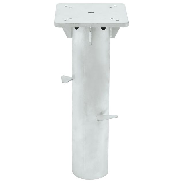 aurinkovarjon jalusta Upotettu hopea 16x16x39,5 cm teräs (03367)