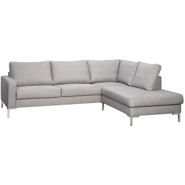 Avokulmasohva Tenstar Tracy oikea vaaleanharmaa