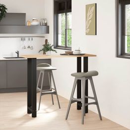 Baaripöydän jalat 2 kpl musta 40x(110-111) cm teräs (13348)