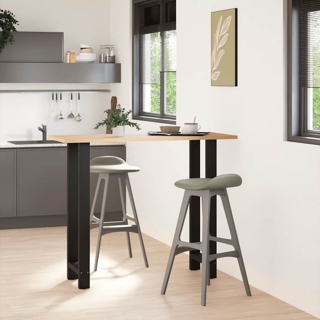 Baaripöydän jalat 2 kpl musta 40x(110-111) cm teräs (13348)