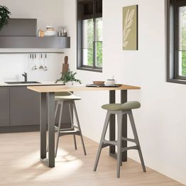 Baaripöydän jalat U-muotoiset 2 kpl 50x(100-101) cm teräs (13234)