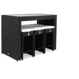 Baariryhmä Bahamas 149 cm pöytä + 6 baarijakkaraa musta