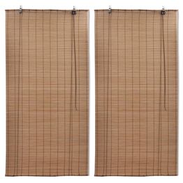 Bambu rullaverhot 2 kpl 80 x 160 cm ruskea