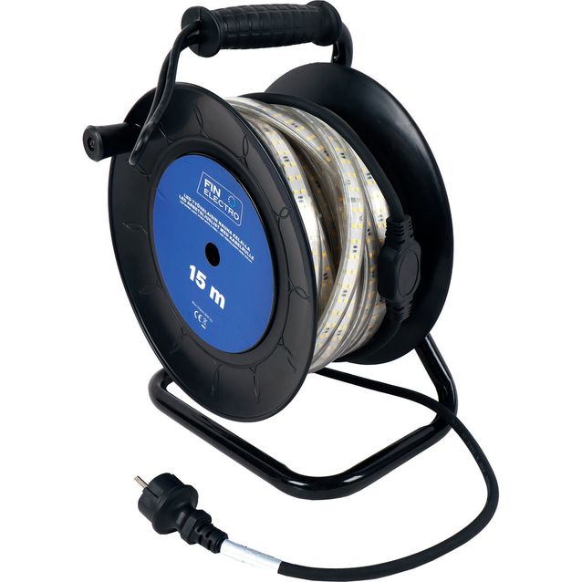 LED-valonauha kahvakelalla Finelectro, 230V, 15m, 4000K, 12W/m, 1500lm/m