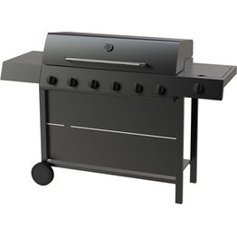Kaasugrilli Dose Barbeque 10141, 6 poltinta, sivukeitin, musta