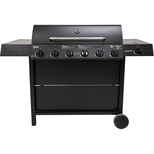 Kaasugrilli Dose Barbeque 10141, 6 poltinta, sivukeitin, musta