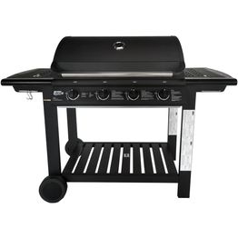 Kaasugrilli Dose Barbeque, 4 poltinta, puutaso, musta