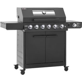 Kaasugrilli Kobe Premium 6+1, 5 poltinta, sivukeitin, Sear-poltin, lasikansi, musta