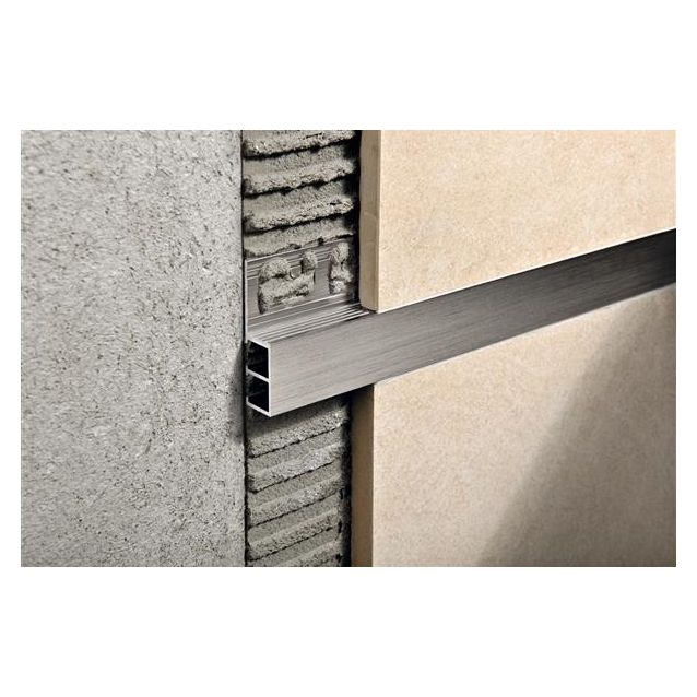 Boordi Progress Profiles Profinlist 2,7m 20x8mm harjattu alumiini