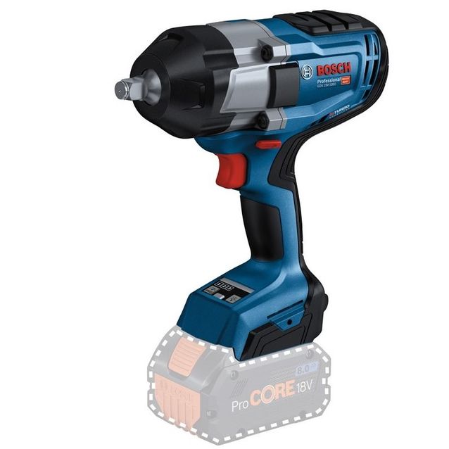 Akkuiskumutterinväännin Bosch Professional GDS 18V-1000 BiTurbo Solo 18V ilman akkua + L-Boxx