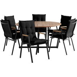 Ruokailuryhmä Lines + 6 Las Vegas karmituolia pehmusteella