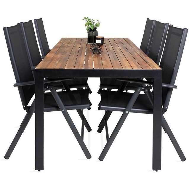 Ruokailuryhmä Bois + 6 Break säätötuolia