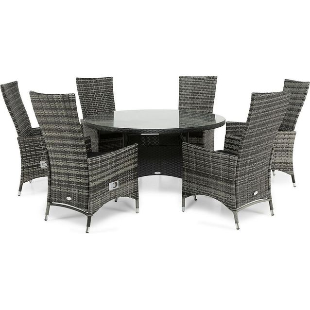 Ruokailuryhmä Round Ø140 + 6 Jenny säädettävää nojatuolia