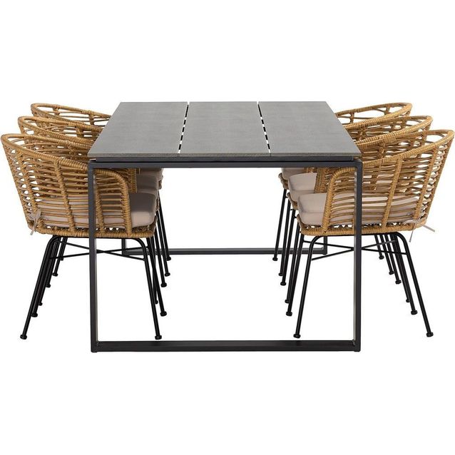 Ruokailuryhmä Turieno 210cm + 6 Vadavi tuolia