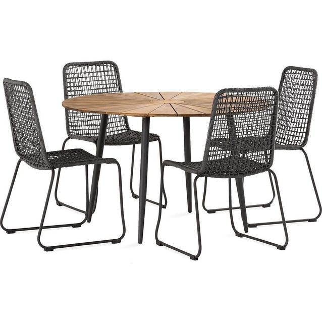 Ruokailuryhmä Palmona + 4 Hilltop tuolia