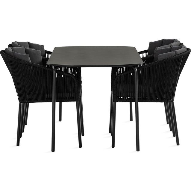 Ruokailuryhmä Tahiti 160cm + 4 Pitam ruokatuolia