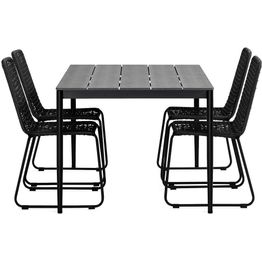 Ruokailuryhmä Zaide 150cm + 4 Hilltorp ruokatuolia