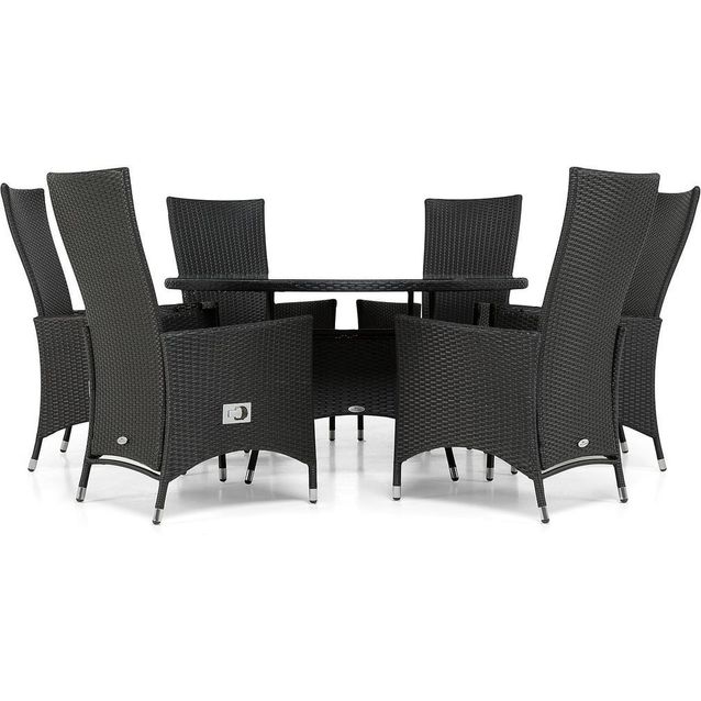 Ruokailuryhmä Thor Ø140cm + 6 Jenny säädettävää nojatuolia