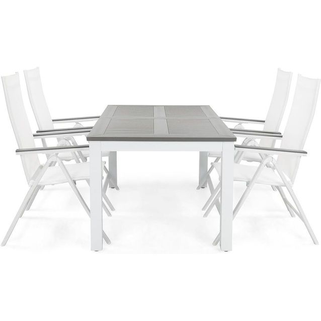 Ruokailuryhmä Monaco 152-210 + 4 säätötuolia