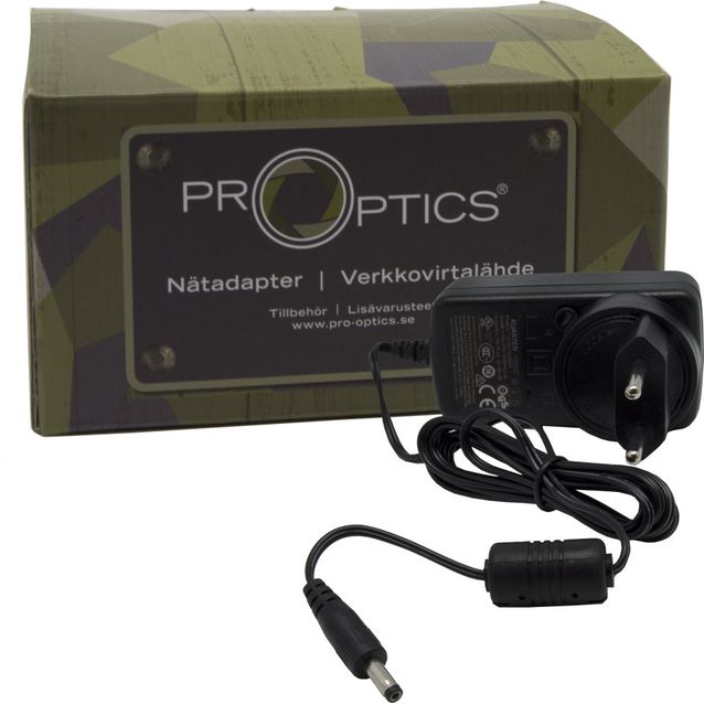 Verkkolaite Pro-Optics PRO 3.4G -riistakameraan 12V DC 2A 1,5 m