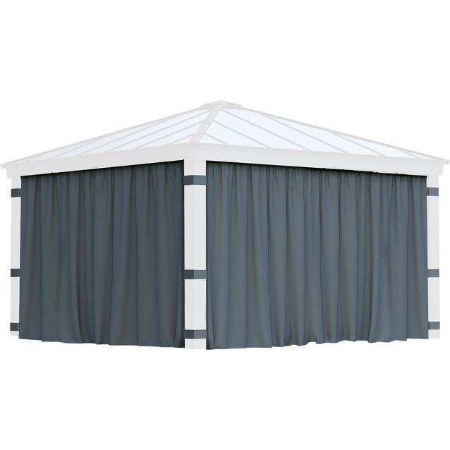 Paviljongin verhosarja Palram-Canopia Dallas, tummanharmaa