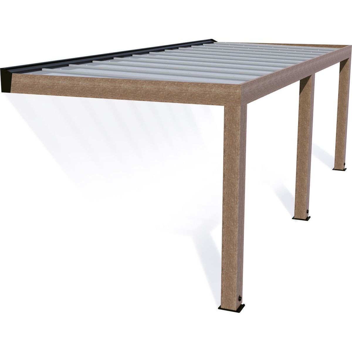 Terassikatos Palram-Canopia Helsinki, 3x7.3m, setripuu