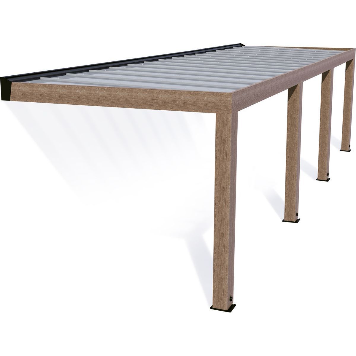 Terassikatos Palram-Canopia Helsinki, 3x9.9m, setripuu