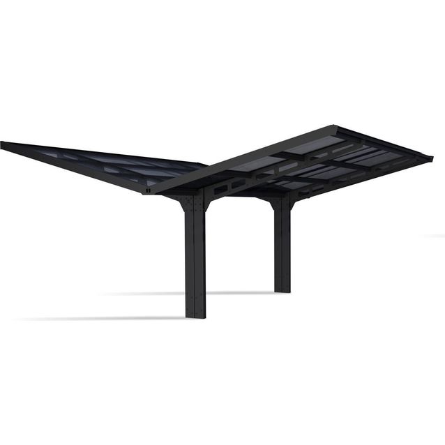 Autokatos Palram-Canopia Sydney, 6x6m, kaksoissiipi, musta