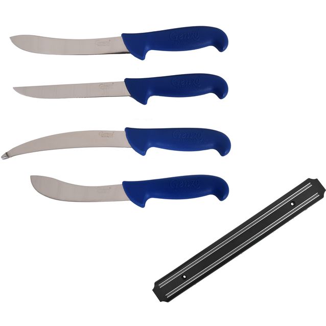 Teurastusveitsisetti Genzo 15 cm + magneettilista 55 cm