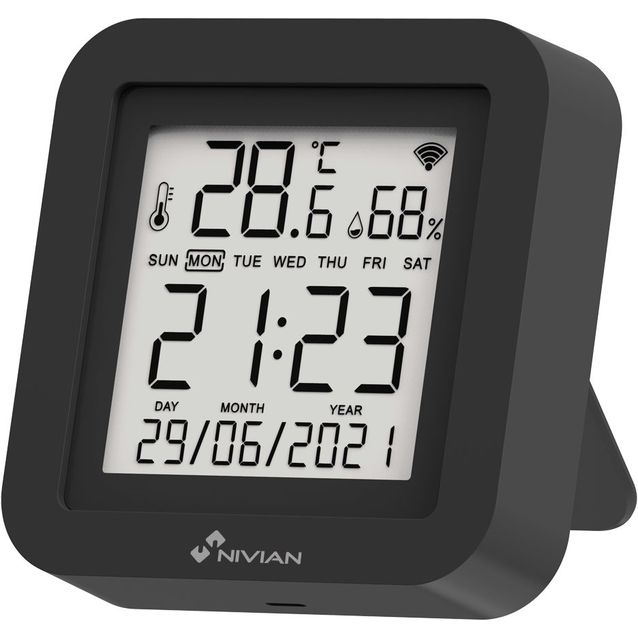 Monitoimilämpöpumppuohjain Celotron Nivian Smart, lämpötilan ja kosteuden mittaus, hälytys, integroitu infrapunakaukosäädin, WiFi