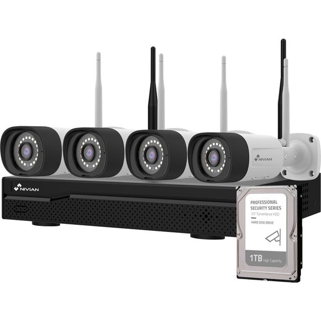 Valvontakamerapaketti Celotron Nivian Professional, 3MP, 4 kameraa, 16 kanavaa, 1Tb