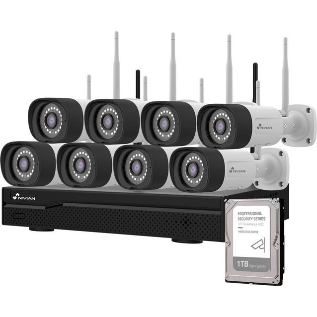 Valvontakamerapaketti Celotron Nivian Professional, 3MP, 8 kameraa, 16 kanavaa, 1Tb